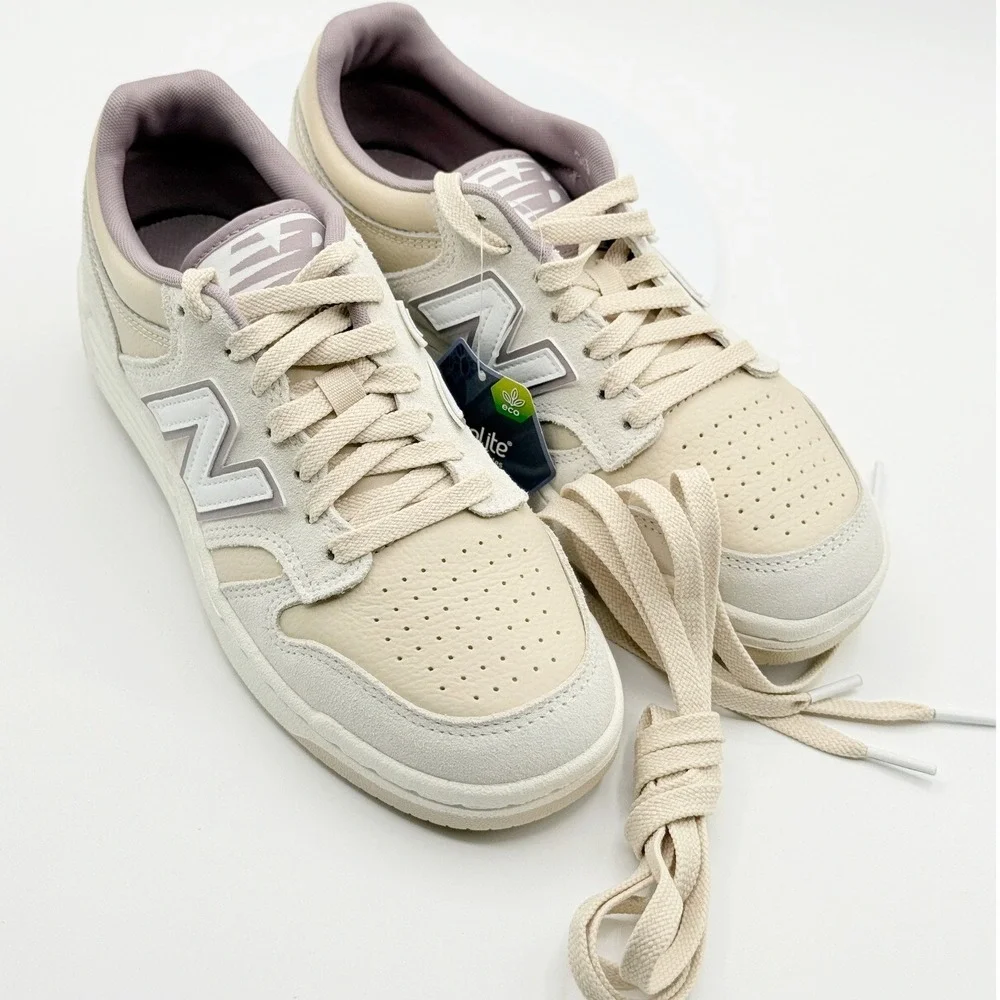 New Balance 480 Lifestyle Sneakers Size 7.5 Womens White/Beige BB480LHP